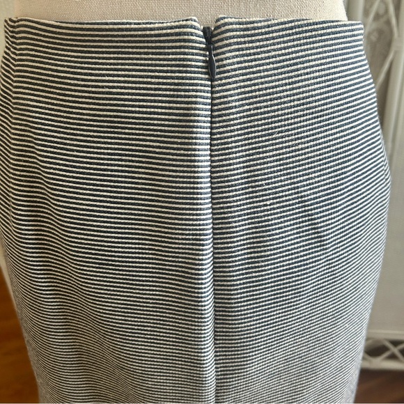 Talbots Stripe Pencil Skirt Navy Blue and White Textured Plus size 18W Petite - Picture 7 of 15